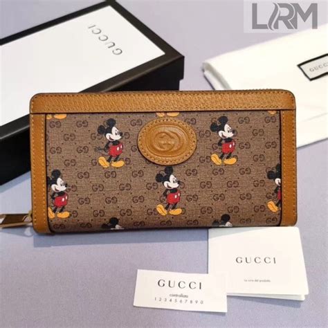 gucci mickey mouse long wallet|GUCCI 602532 Mini GG Supreme DISNEY collab Mickey Mouse .